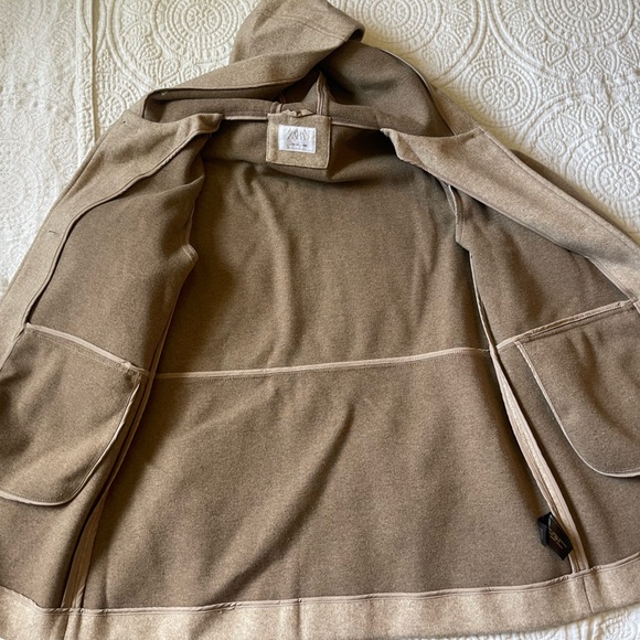 Zara Hooded Beige Jacket - Picture 7 of 8
